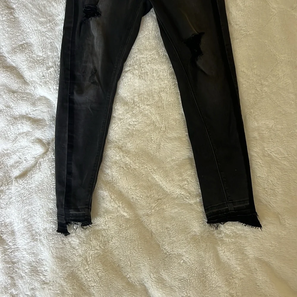 Express Gray Ankle Legging Jeans Mid Rise Size 8 - Picture 6 of 8